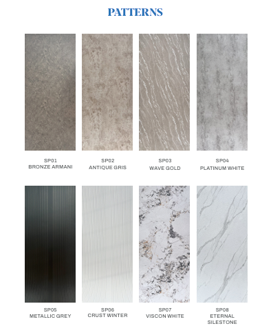 SP Textured Stone Wall Patterns SP01 to SP08 Architecture Panels
